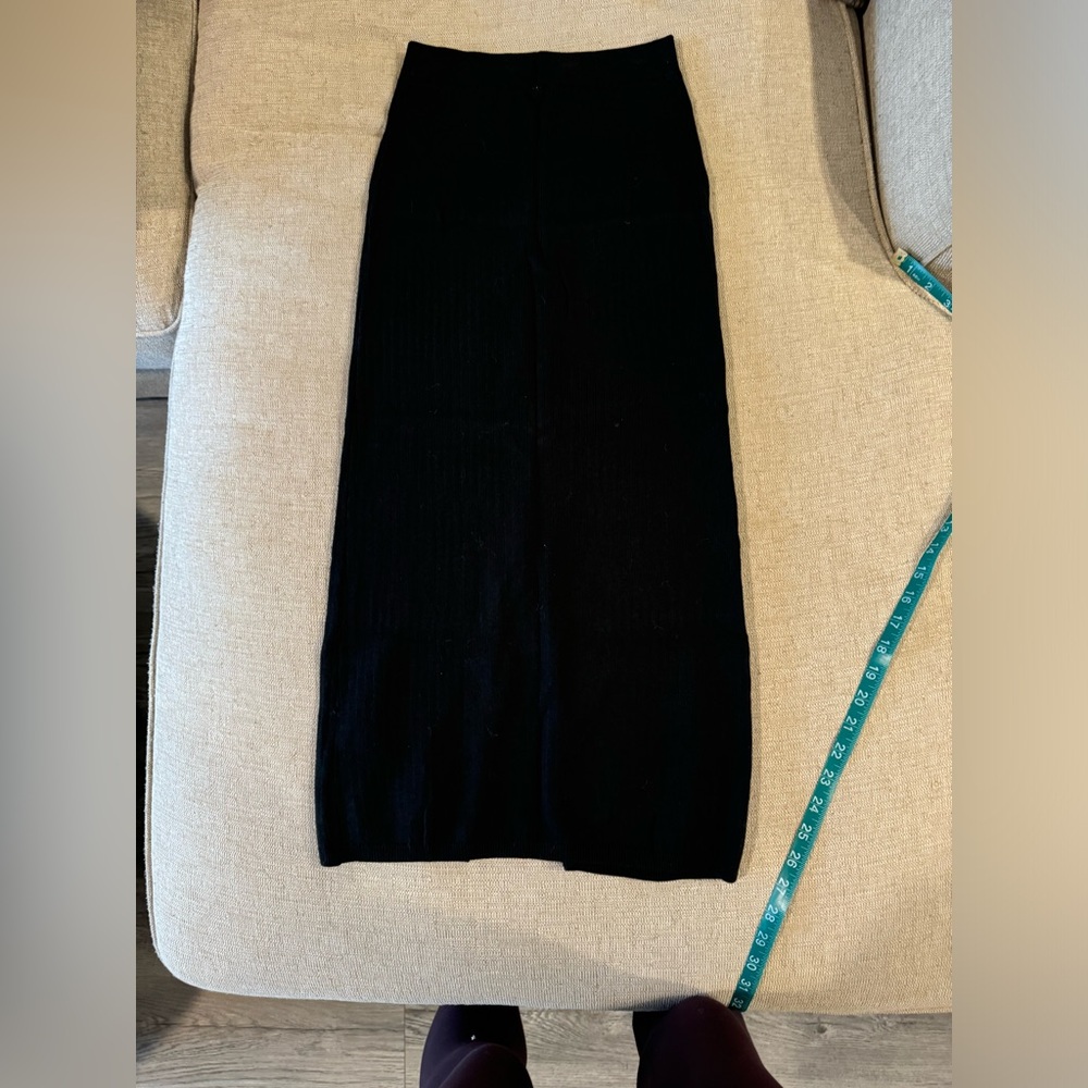 Black slit free people knit skirt